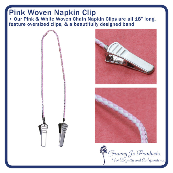 Pink Woven Napkin Clip