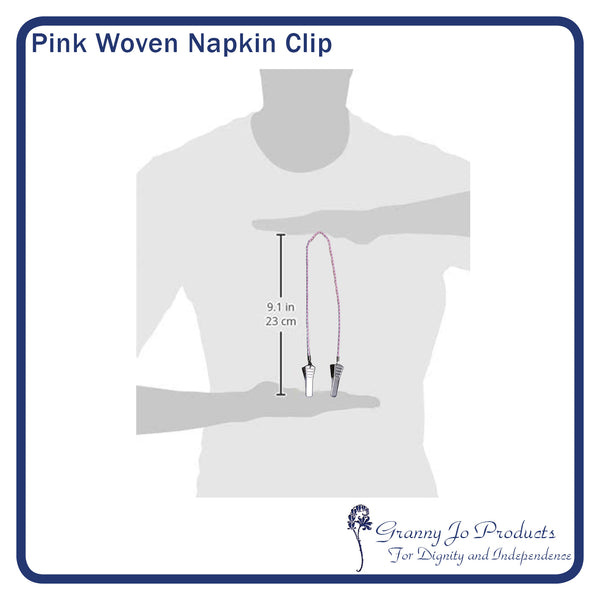 Pink Woven Napkin Clip