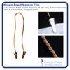 Brown Braid Napkin Clip