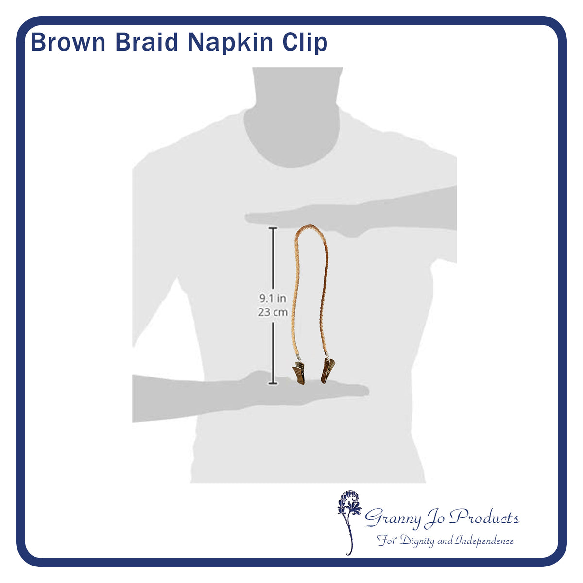 Brown Braid Napkin Clip